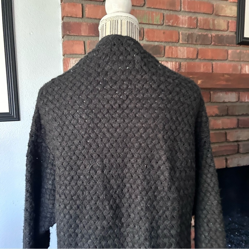Anthropologie Honeycomb Cardigan Duster in Black Sz S - Picture 6 of 7